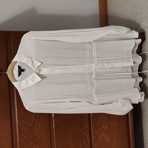 Vera Wang white tie waist blouse